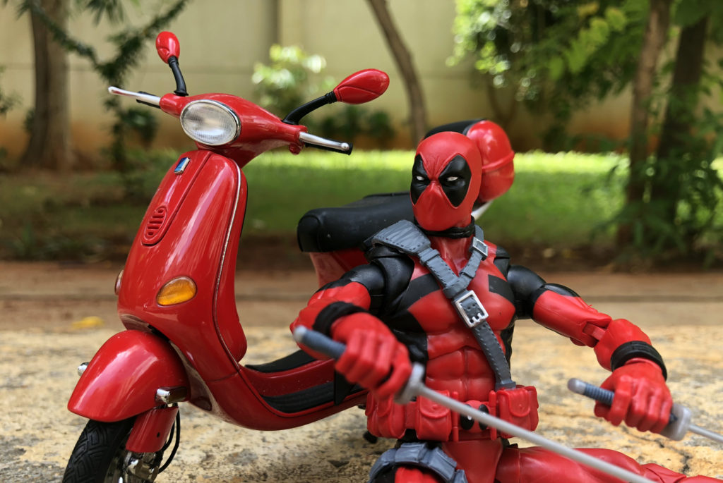 Marvel Legends Deadpool's Red Vespa - Toy Photography