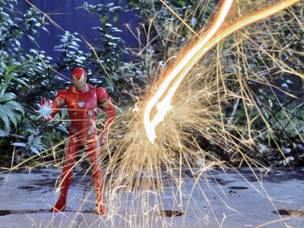 Diwali Light Painting - Iron Man Figure