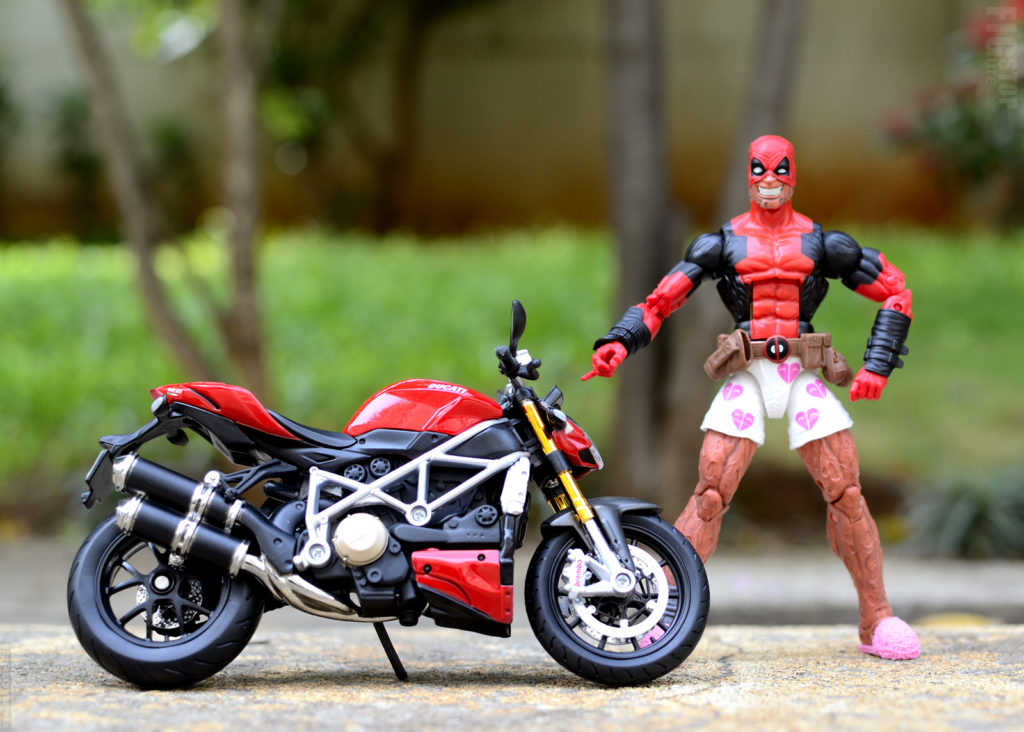 Deadpool Finds a Fast Ducati Streetfighter - Toy Photography