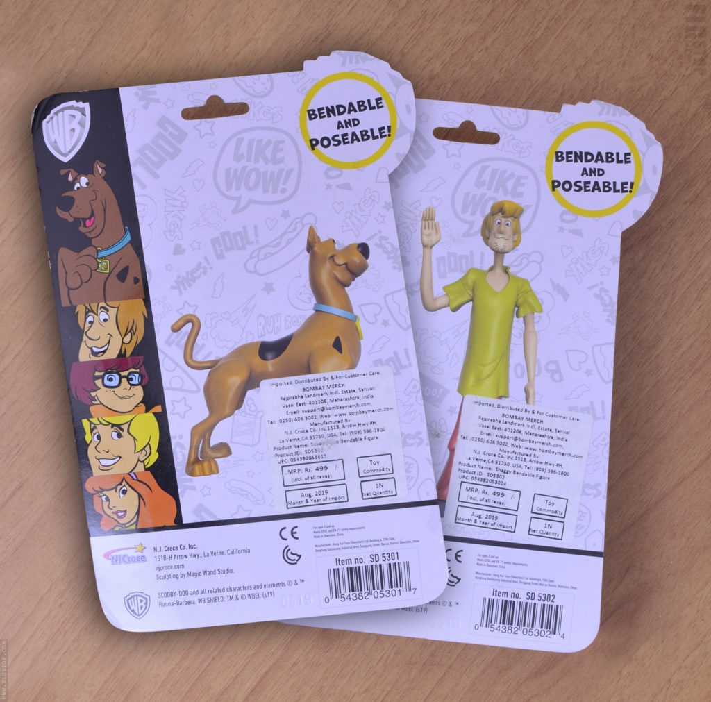 Scooby Doo and Shaggy Bendable Figure - Cards