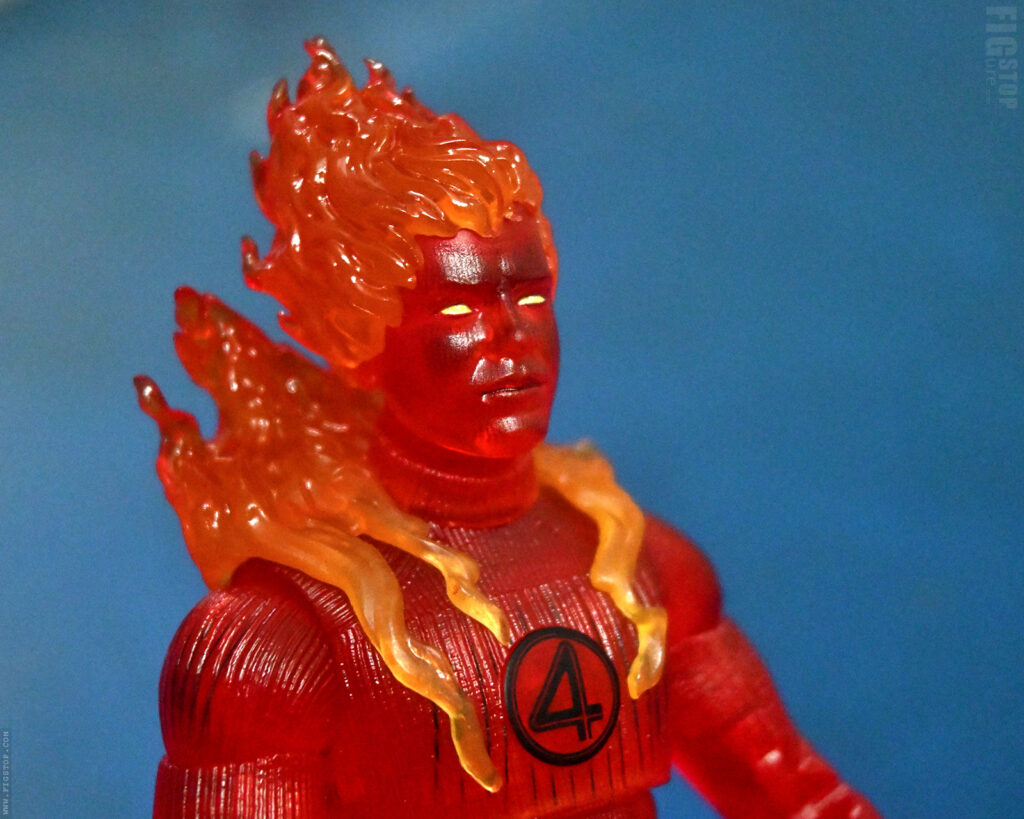 Marvel Legends - Fantastic Four - Human Torch Face Details